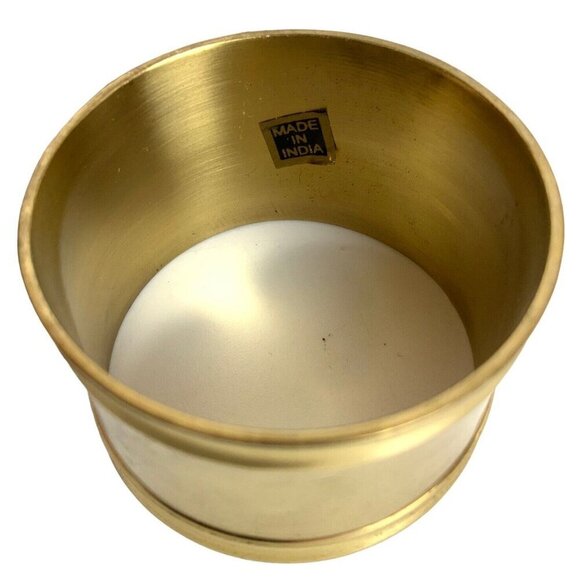 Brass Napkin Rings Set Of 8 Shiny Classic Round Tube Design Made In India - Picture 4 of 4